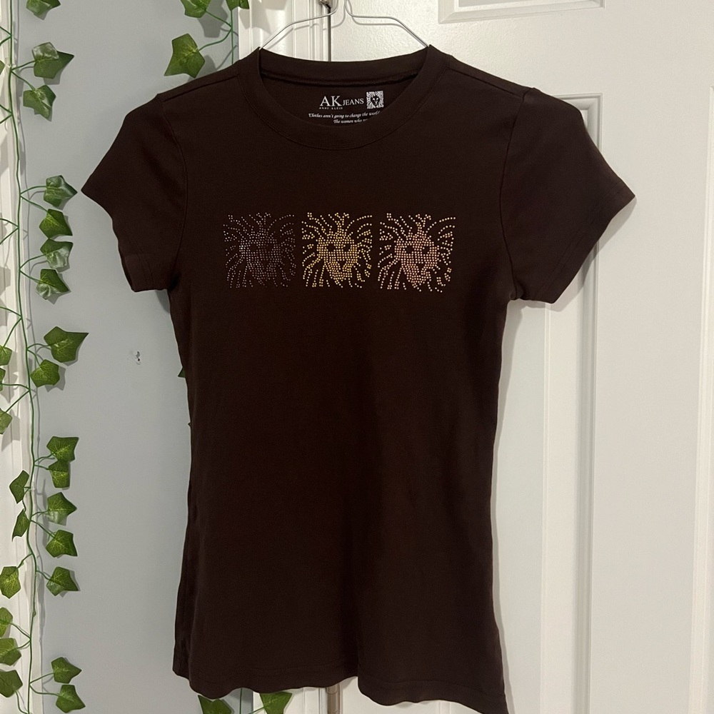 Anne Klein Jewel Logo Top